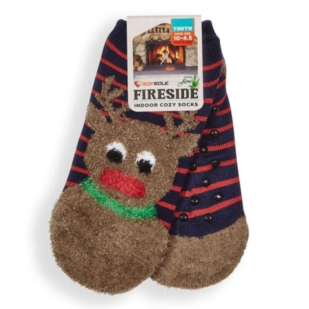 New Sof Sole Youth Fireside Indoor Lodge Socks Kids Shoe Sizes 10 - 4.5